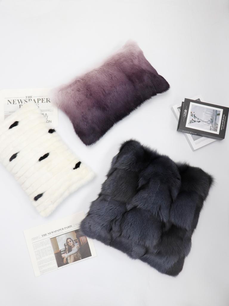 TIFFHOME Luxury Fluffy Soft Plush Throw Pillow Cases Organic Oblong Cushion Covers Home Decorative Fur Throw Pillow Covers