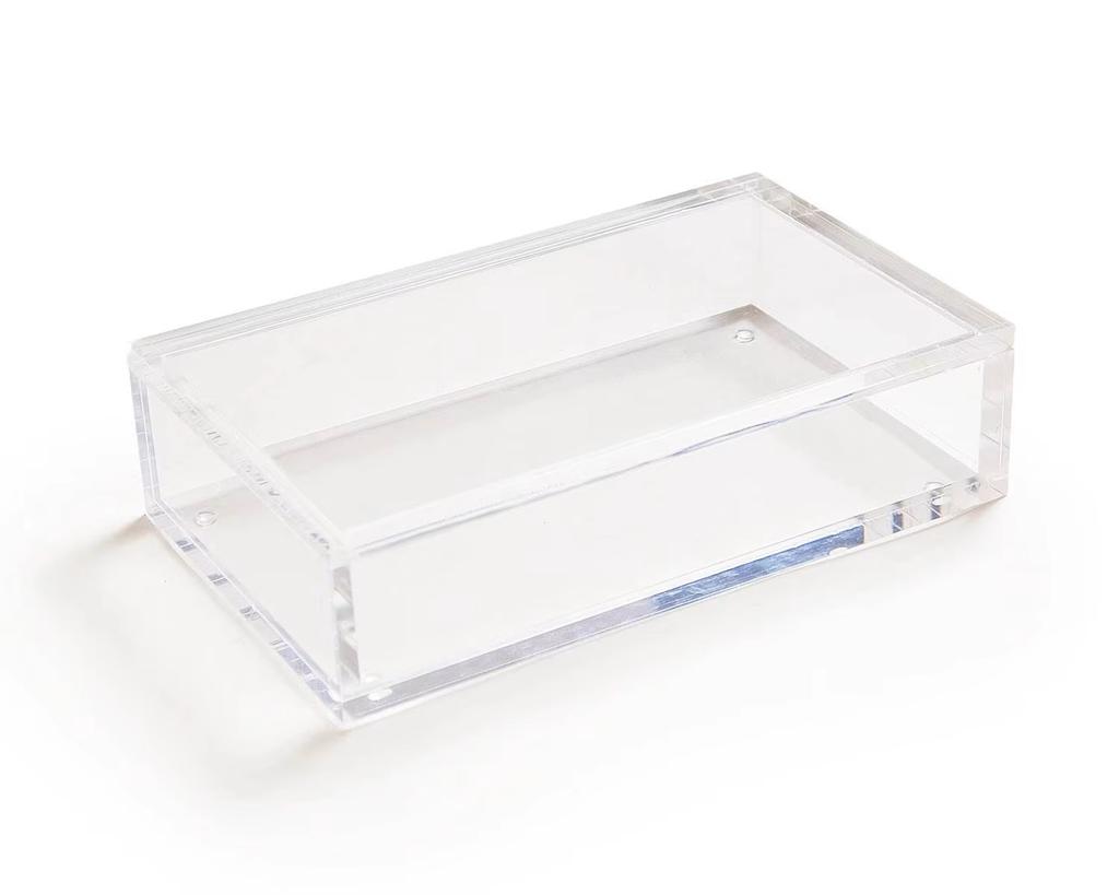 High-End Transparent Acrylic Mahjong Storage Box American Style 160-piece Tile Storage Durable Plastic Entertainment