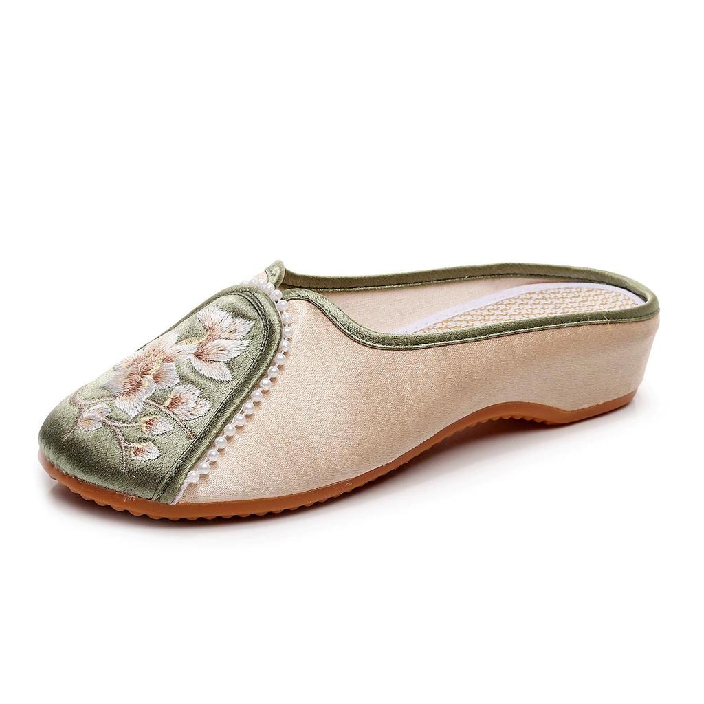 [Dairo] 2024 Sommer-Cheongsam-Hausschuhe für Damen im Ethno-Stil - Bequeme alte Peking-Stoffschuhe mit schlichtem, elegantem Design