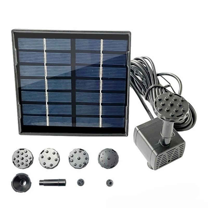 

Decorative Square Floating Fountain Solar Energy Panel Operated For Garden Bird Baths Water Features Easy Installation 1