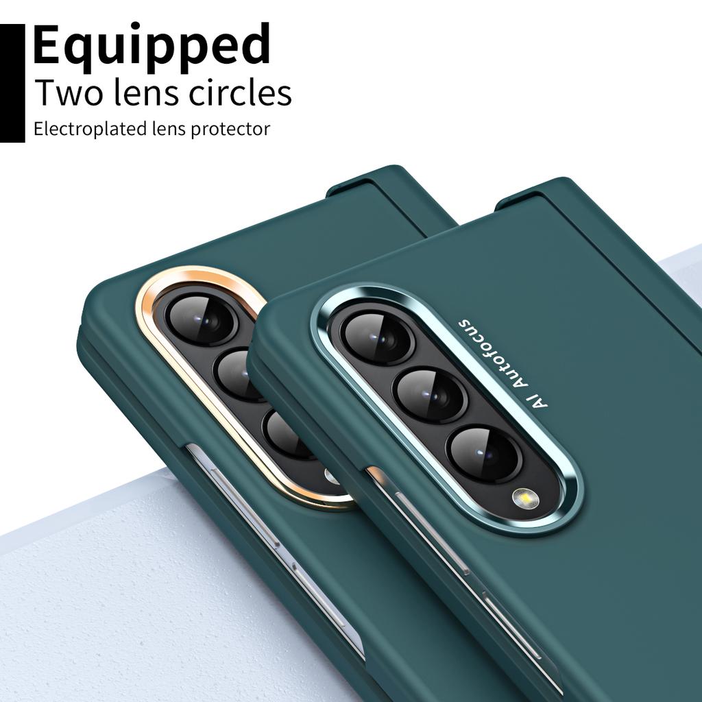 For Samsung Galaxy Z Fold 4 Case With Pen Holder Hinge Full Protection Front Screen Glass Film Shockproof Cover For Z Fold4