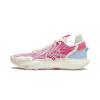Li Ning All City 12 Amortiguación Antideslizante Resistente a la Abrasión Transpirable Caña Baja Zapatillas de Baloncesto para Hombre Rosa Azul ABAU023-8