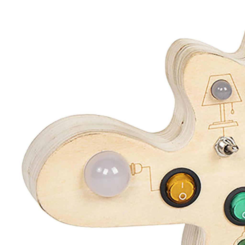 LED Busy Board Sensory Toy with Screwdriver Practical Skill Early Educational Light Switch