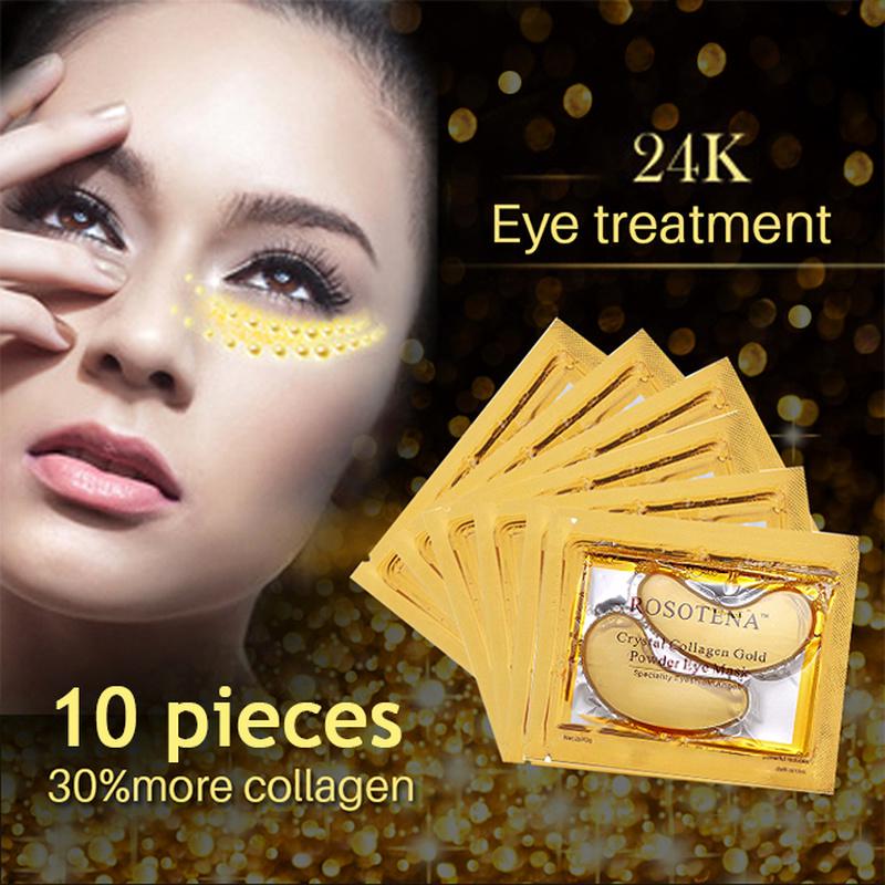 Collagen Moisturizing Eye Mask Relieve Dark Circles Eye Bag Gold Anti-Aging Eye Mask10pcs