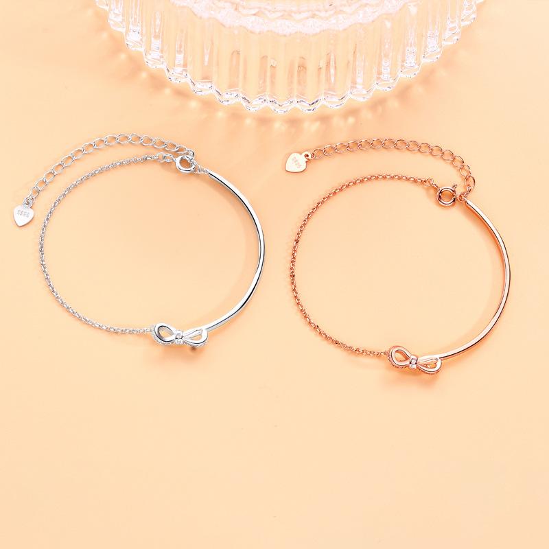 Korean Retro Niche Bow Bracelet Women's High-end Temperament Light Luxury Bracelet Versatile Spice Girl Jewelry