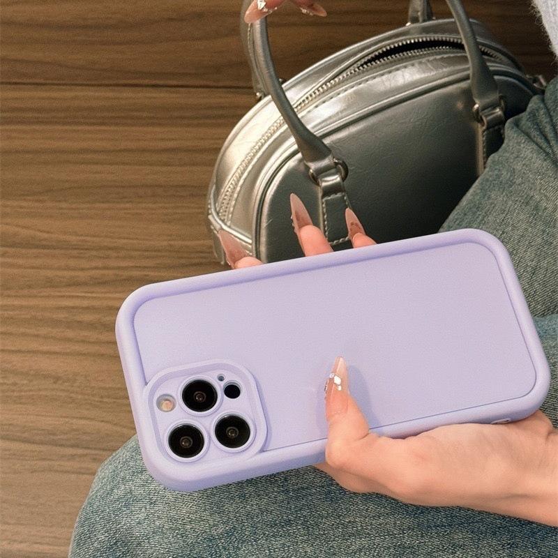 Simple solid color skin feel suitable for iphone16Promax Apple 15p mobile phone case 14 fine holes anti-drop 13 soft tpu