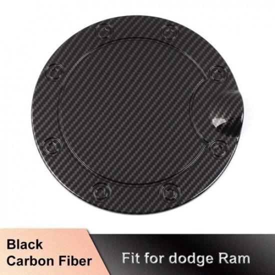 Carbon Fiber Door Fuel Tank Cover Trim Gas Cap Decor For Dodge Ram 1500 02-08