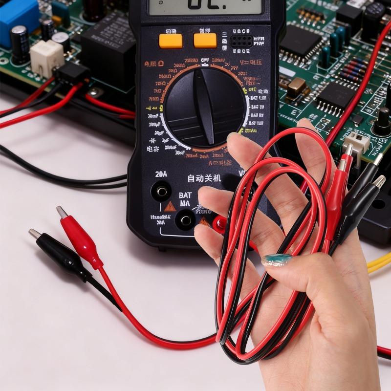 10/1x Double-Ended Alligator Clip Flexible Electrical Jumper Power Test Cable Crocodile Copper Clamp For Precise Circuit Testing