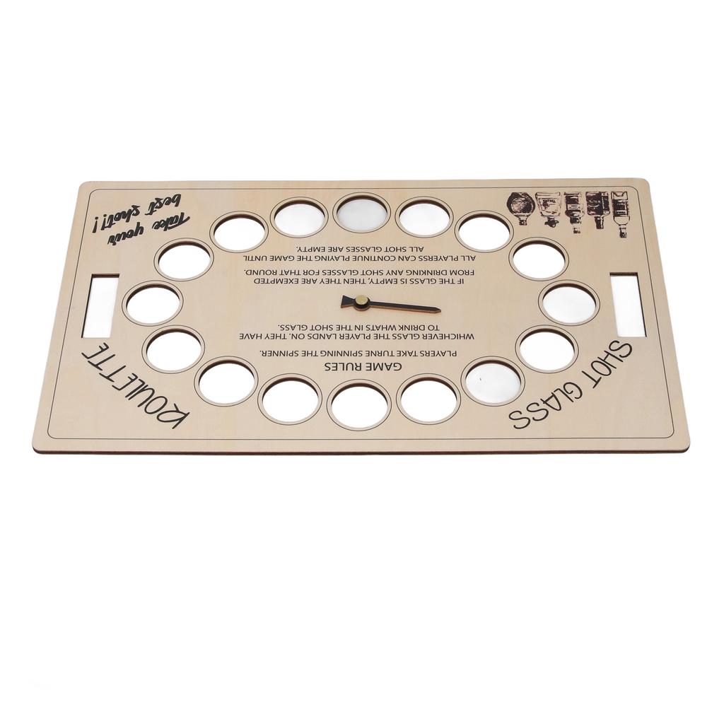 Shot Drinking Game 45cm Wooden Rotating Adults Drinking Table Game Board for Party Bar Game Nights