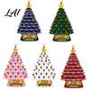 Office Christmas Decorations 5 Pcs 2D Flat 250 Anniversary USA Tree Ornament Year Winter Holiday Party Favors of America 1776-2026 Acrylic Patriotic