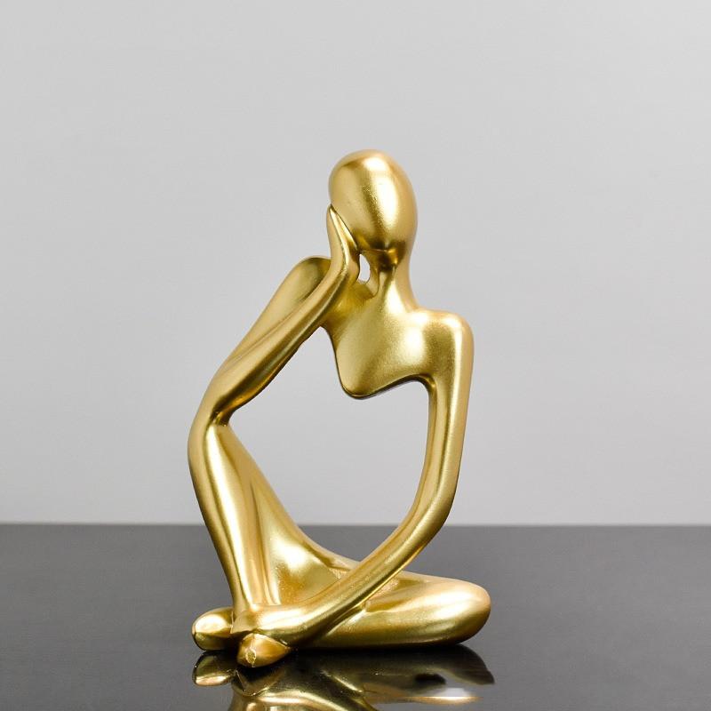 

Искусство Абстрактная Статуя Мыслителя Современный Европейский Стиль Смола Ручная Работа Офис Дом Настольное Украшение Скульптура Орнамент