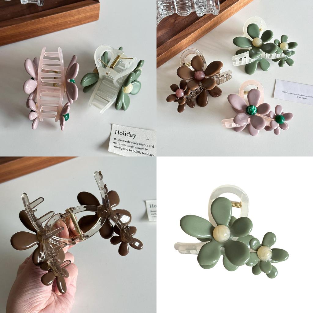 Exquisite Handmade Flower Hair Claw Clip Perfect For Fashionable Summer Styles