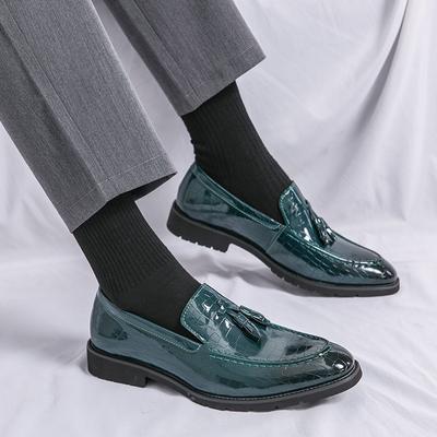 Scarpe Coccodrillo Uomo Verde Abito da Sposo Scarpe in Pelle Uomo Italiano Scarpe Oxford Uomo Abito da Lavoro Ufficio 2024 Italiano Zapatos