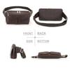 CONTACT'S Genuine Leather Crossbody Bag for Men 2025 New Style Male Waist Bags for 7.9 Inch iPad Men's Travel Money Pouch Crossbody Fanny Belt Bags