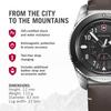 Victorinox JOURNEY 1884 Watch Men's Stainless Steel Case (316L) Black Dial Brown Leather Strap Comes with Replacement Rubber Strap Quartz Waterproof A