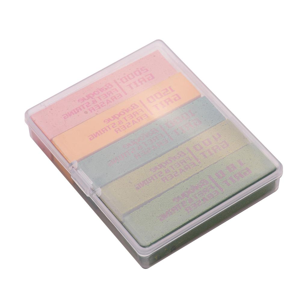 Guitar Fret Polishing Erasers Abraisive Rubber Blocks with 180 Grit & 400 Grit & 1000 Grit & 1500 Grit & 2000 Grit for