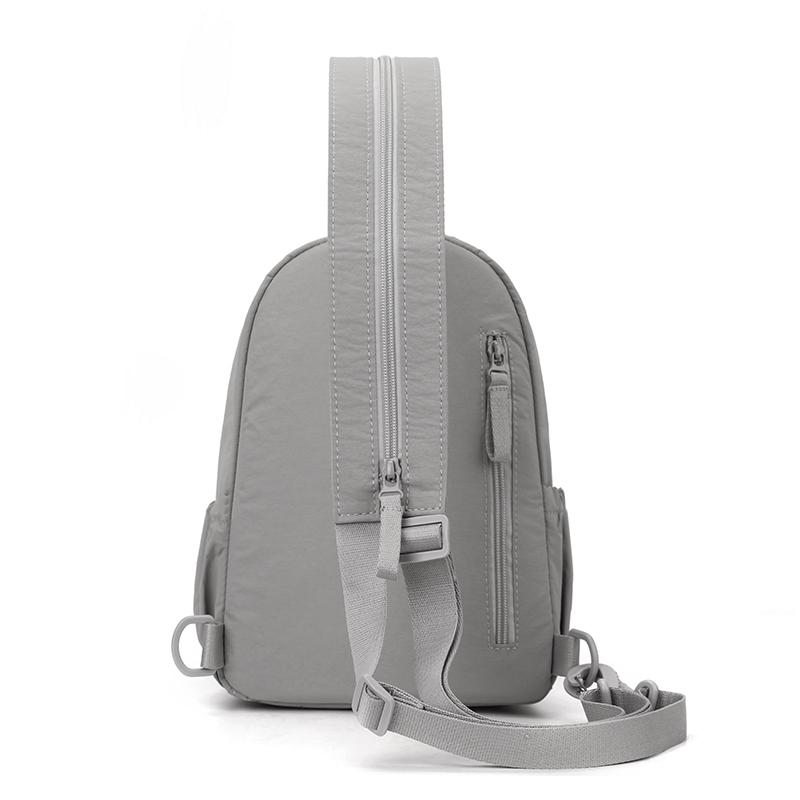 Multi-functional Chest Bag Solid Color Women's Backpack Multi-layer Men's Crossbody Bag