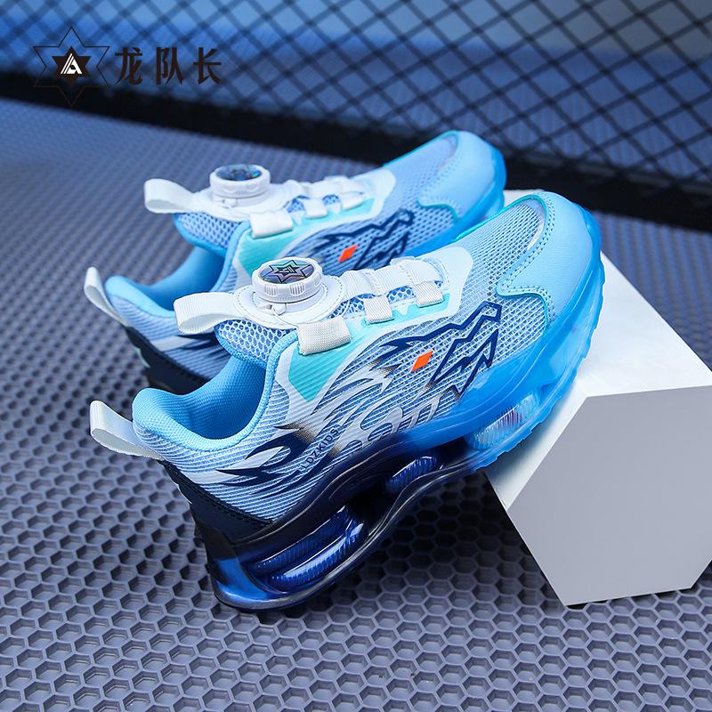 Middle school students rotate button shoes, spring and autumn students a 2025 sports boys face mesh breathable