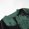 Unisex Streetwear Crewneck Sweater Loose Fit Knit Pullover Women Men Casual Urban Fashion
