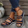 Summer Women Orthopedic Stretch Orthotic Sandals Open Toe Breathable Slides Cross Shoes Outdoor Casual Beach Slippers