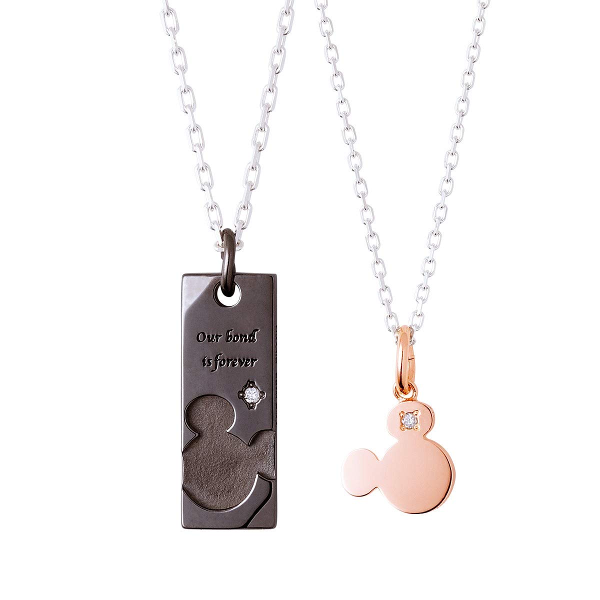 

THE KISS Hidden Necklace DI-SN1849DM-1850DM [Disney Collection] Mickey/Pair