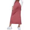 Women's Skirt, Solid Color Bag Hip Skirt, Split Long Skirt