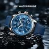 LIGE New Luxury Men's Watches Military Waterproof Luminous Chronograph Nylon Leather Date Man Wristwatch Quartz Men Watch
