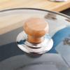 Universal Pot Lib Knobs Caps Wooden Heat-Resistant Anti-scald Cooking Pan Lid Covers Replacement Lifting Handle Kitchen Cookware Handgrip