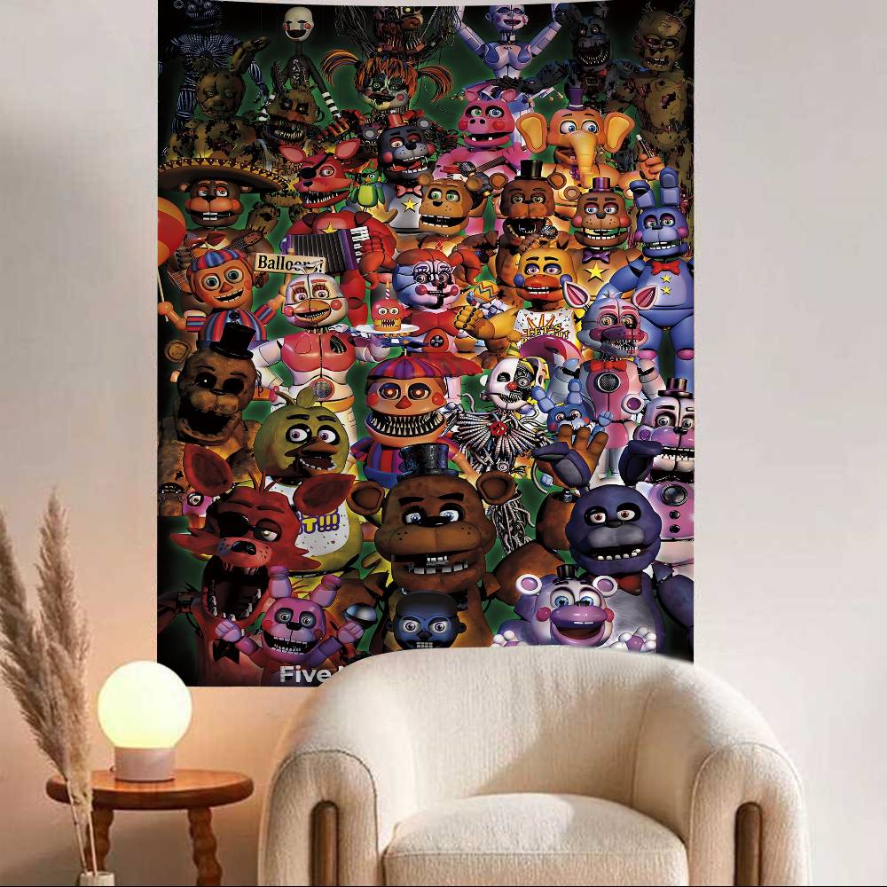 Fnaf FFivenightsAtFFreddys Game Printed Large Wall Tapestry Hanging Tarot Hippie Wall Rugs Dorm Art Home Decor