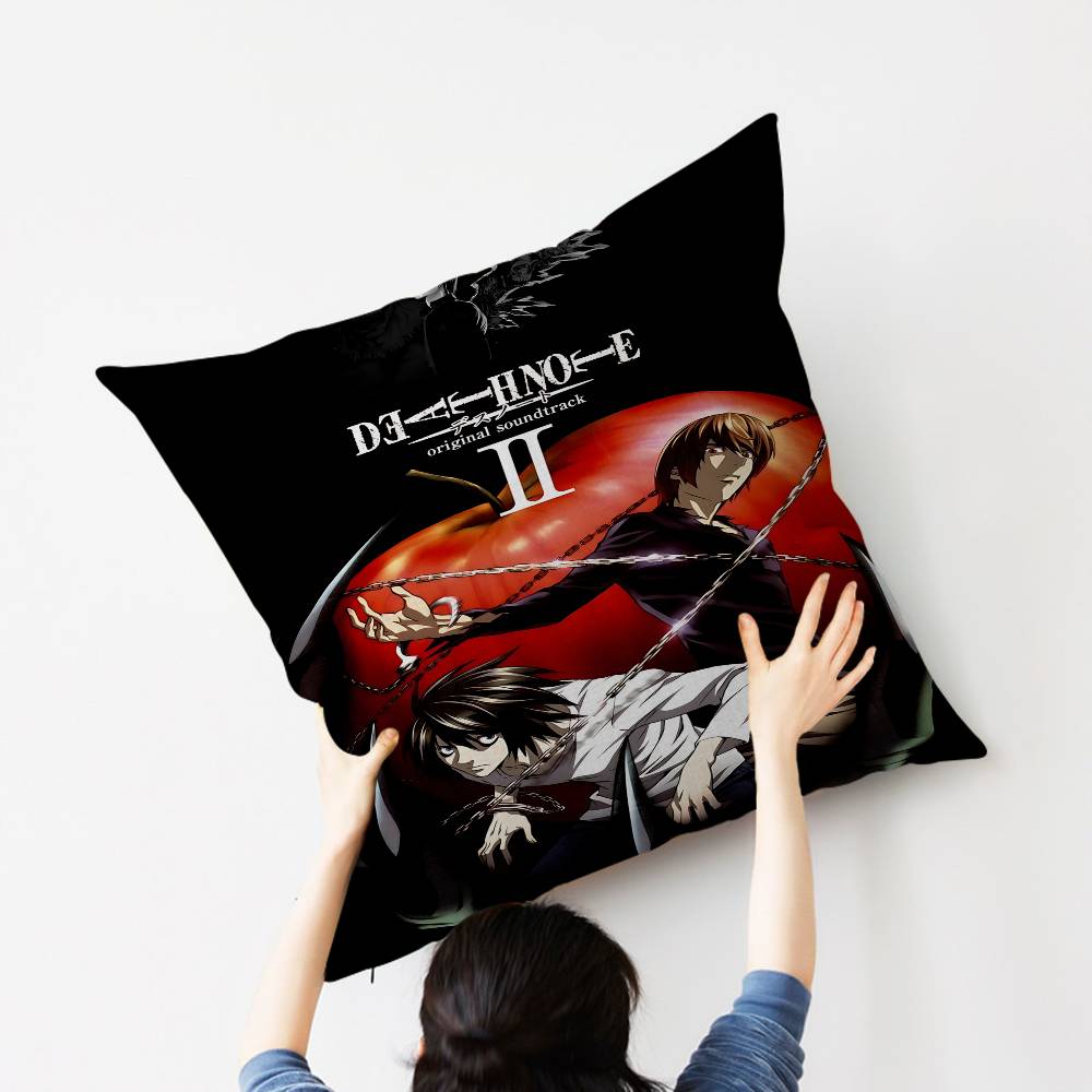 1Pc Anime Death Note Dn L Cushion Cover Car Throw Pillow Case For Sofa Car Christmas Gift 40X40Cm 45X45Cm