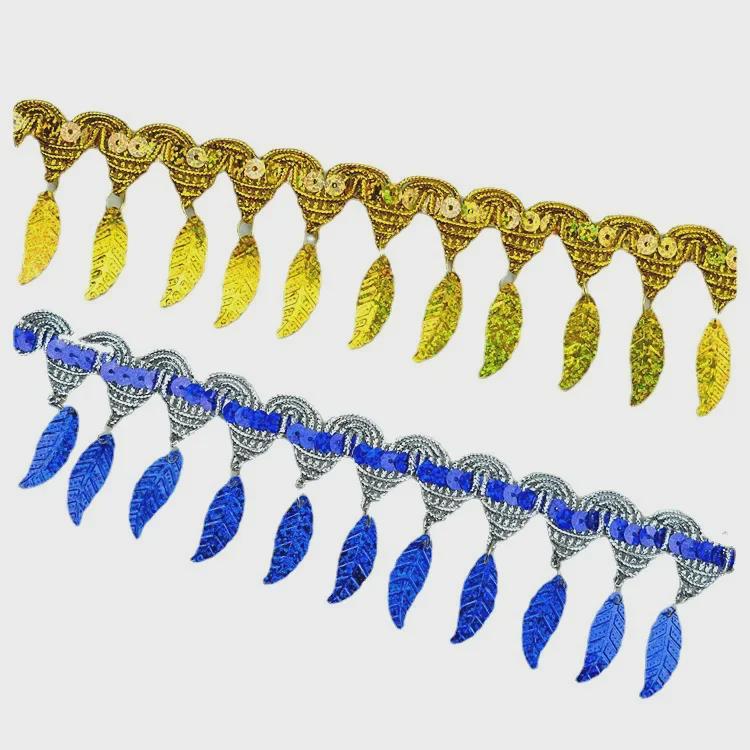 Pagoda Leaf Lace Tassel Trim - 9m: Decorative Fringe for Stage Dance Costumes