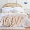 Super Soft Throw Blanket Ivory Premium Silky Flannel Fleece 3D Clouds Stylish Jacquard Lightweight Bed Blanket All Season Use