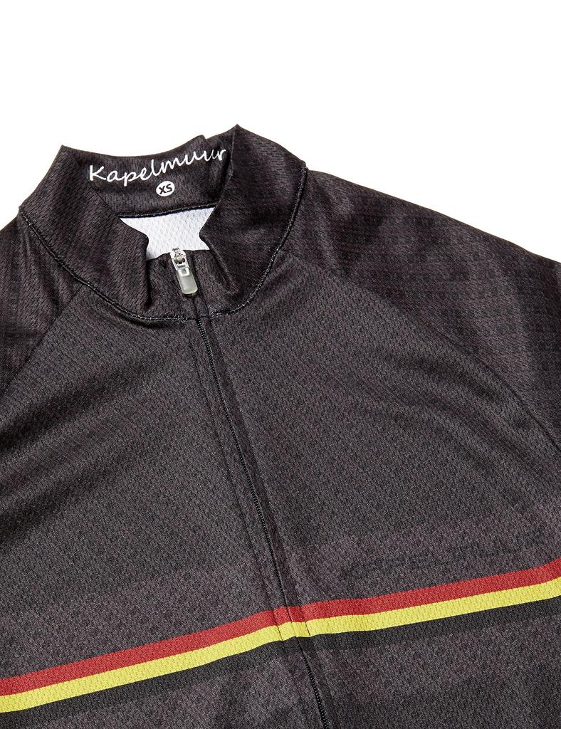 Kapelmuur Kpls062 Belgian Line Long Sleeve Jersey, Black, Men's/Women's, Size XS