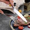 24 Pcs 18/10 Stainless Steel Black Gold Silver Cutlery Dinnerware Meat Knives Coffee Spoon Fork Flatware Set Dishwasher Safe