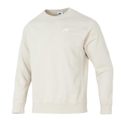 Nike Breathable Fashion Casual Small Logo Long Sleeve Sweatshirt Men Sweatshirt Beige BV2667-104