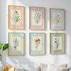 Conjunto Minimalista de 6 Impressões Botânicas Florais de Primavera em Tela Pôsteres de Arte de Parede para Decoração de Casa Moderna Nórdica Aconchegante Pintura Imagens