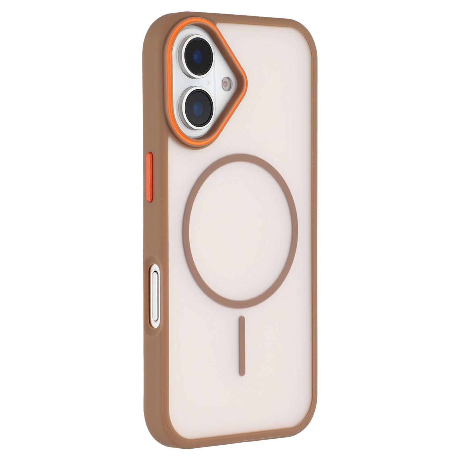 

For iPhone 16 Magnetic Case Skin Touch TPU + PC Phone Back Cover A