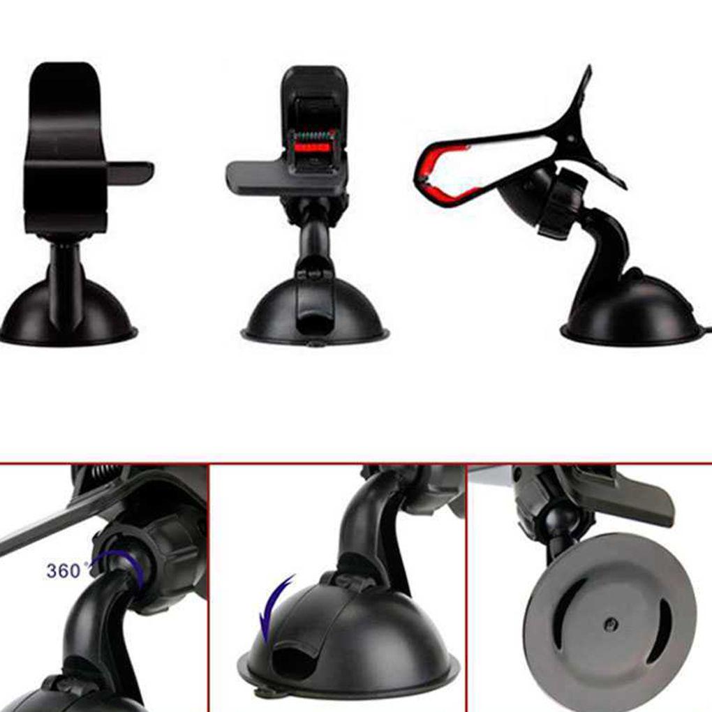 Universal Car Phone Clip Holder Auto Windshield Mount Stand with Suction Cup for Mobile GPS