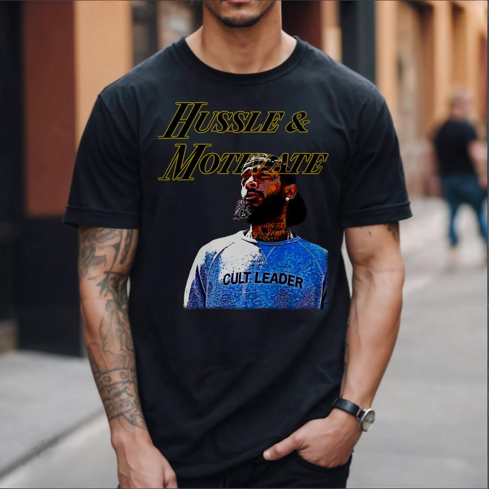 Nipsey Hussle Hussle amp; Motivate Unisex Heavyweight Cotton Tee Unisex T-Shirt XXXL