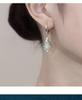 925 Sterling Silver Angel Teardrop Earrings for Women, High-End Niche Light Luxury with Cat's Eye Stone.