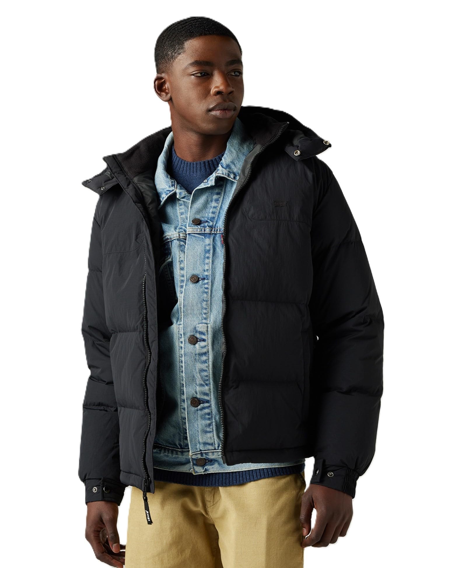 Levi s ROCKRIDGE Insulated Puffer Hooded Down Jacket Men s A8557-0000 US XL