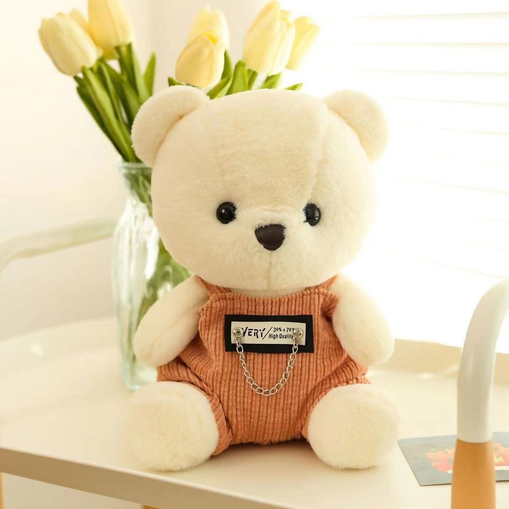 Creative Strap Cool Bear Plush Toy Doll Cute Dressed Bear Doll Children's Accompanying Gift