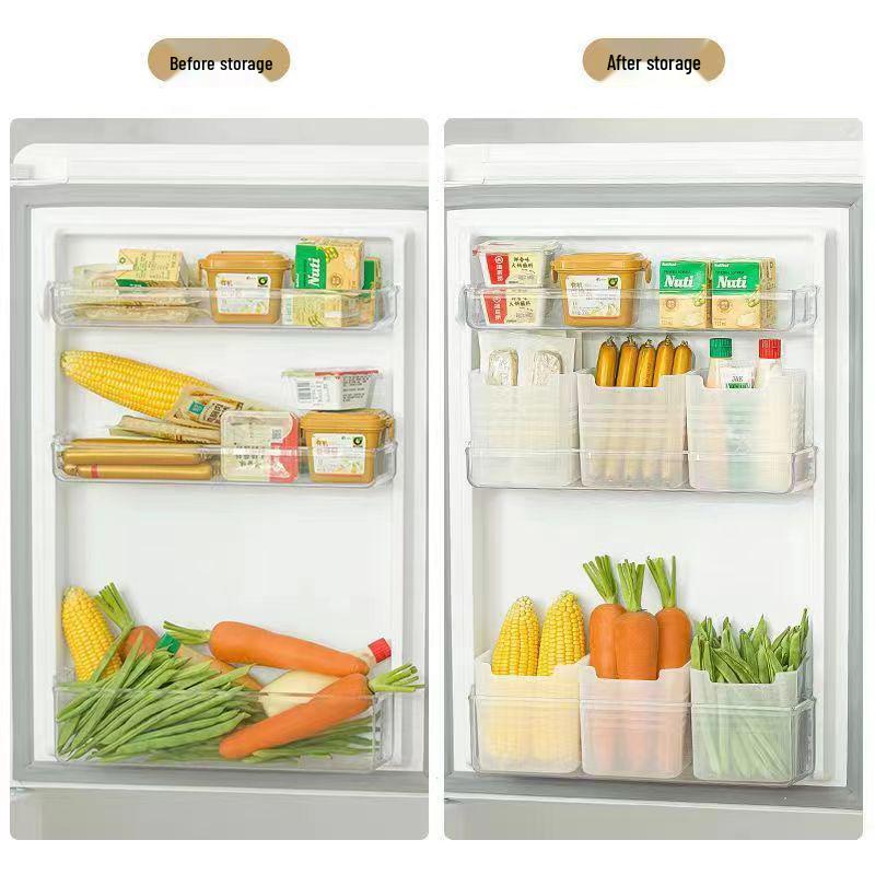 Refrigerator Door Spice Organizer - Double-Layer Hanging Pockets