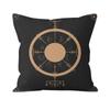 Bohemian Black Sun and Moon Print Pattern Cushion Cover Home Living Room Sofa  Pillow