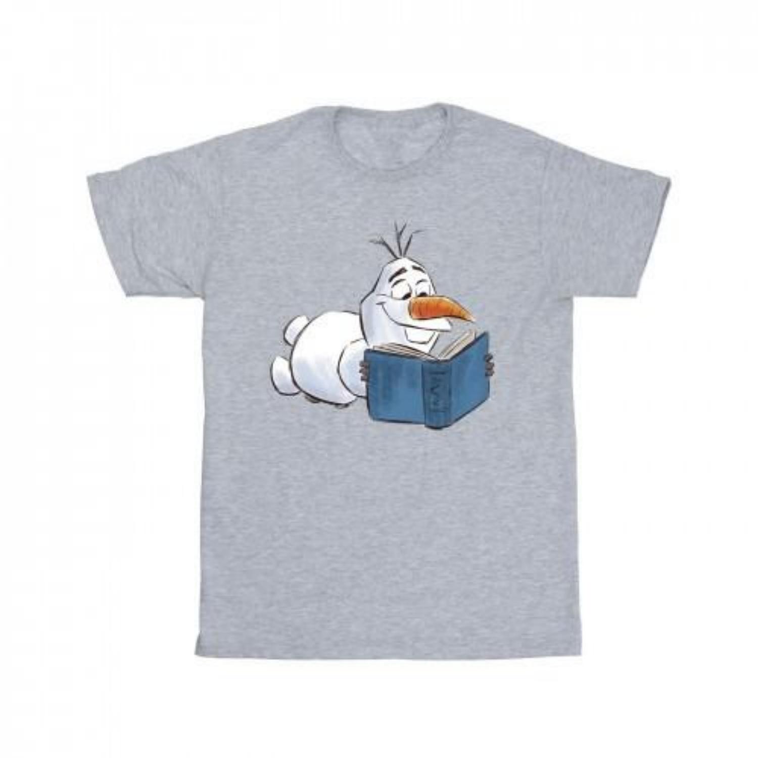 Disney Mens Frozen Olaf Reading T-Shirt XXXXL