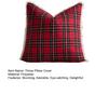 Christmas Plaid Throw Pillow Covers 18x18 Inch Vintage Farmhouse Winter Square Cushion Case for Living Room Couch Sofa Bed