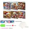 12Pcs Christmas DIY Diamond Painting Greeting Card Kit with Envelopes Diamond Art Painting Greeting Cards for Holiday Blessings