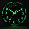 Large Luminous 3D Quiet Wall Clock Glow in The Dark Quartz Battery Powered Home Decor 12-hour Display Night Clock 12*12*1.6inch