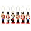 Wooden Christmas Decoration - SPRINGOS - Nutcracker - 6 Pcs - 8 Cm - Multicolored