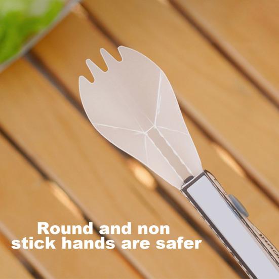 Outdoor Folding Fork Spoon with Snap Button Portable Travel Picnic Hiking Backpacking Food Grade Collapsible Cutlery Flatware Utensils